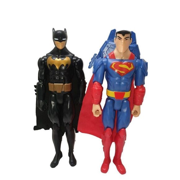DC Comics Batman and Superblaster Superman Action Figures 12" Bundle Justice - Picture 1 of 7